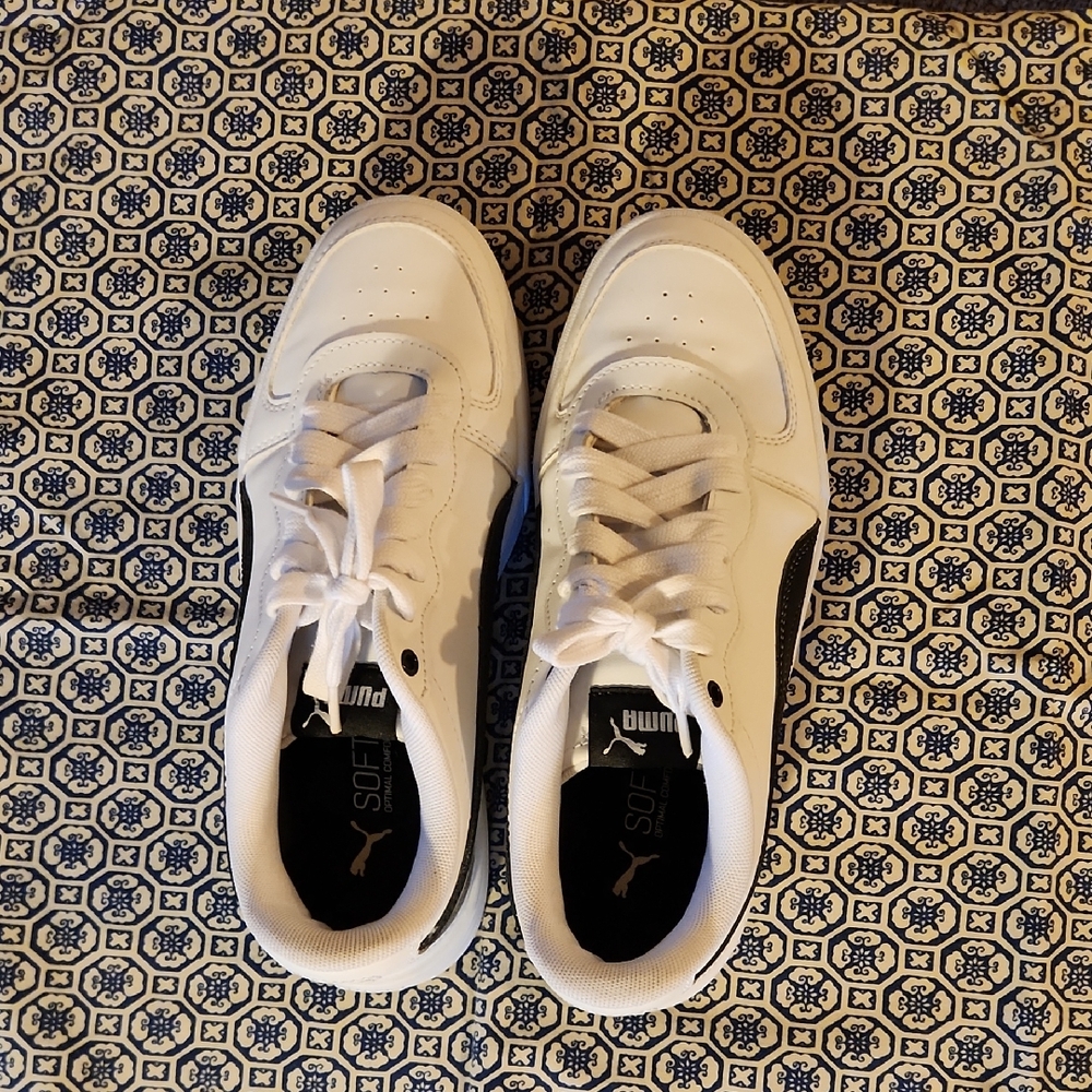 Puma White and Black Athletic Shoes